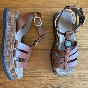 Sam Edelman Brown Platform Leather Sandals